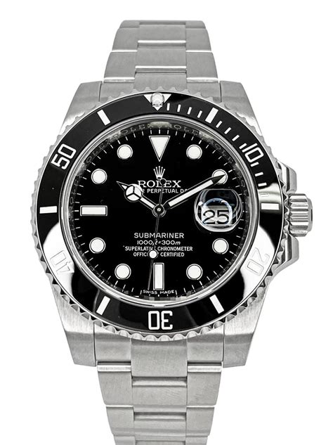 rolex submariner black dial ceramic bezel steel mens watch 116610ln|rolex 116610 price check.